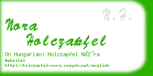 nora holczapfel business card